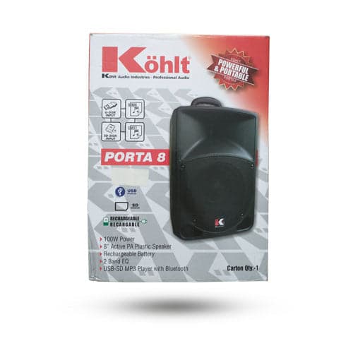 CABINA ACTIVA KOHLT 8" 100W SB4028 PARA USO DOMESTICO Y EXTERIORES 2