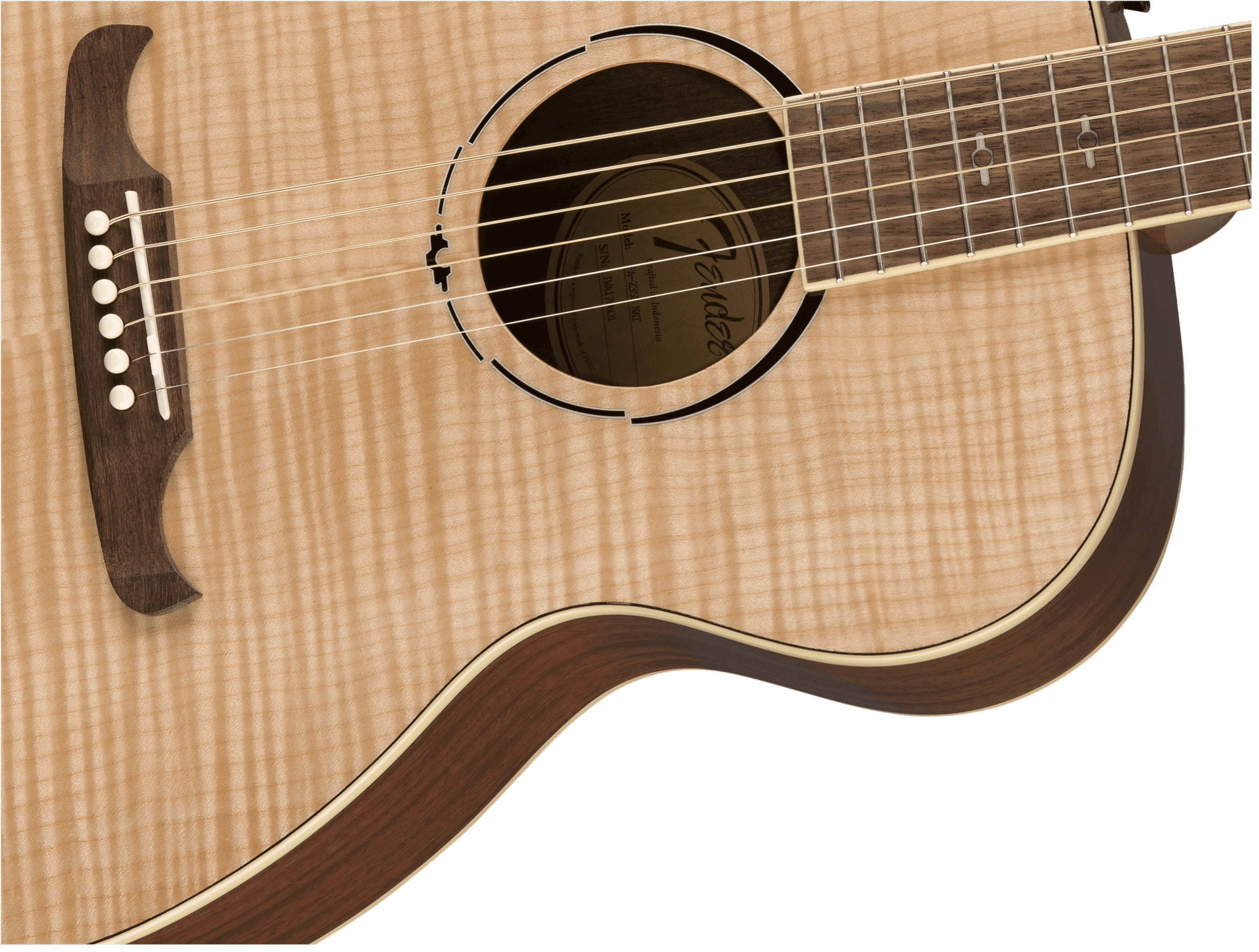 Guitarra Electroacustica Fender Fa-235e Concert, Diapasón De Nogal, Natural 0971252021 6