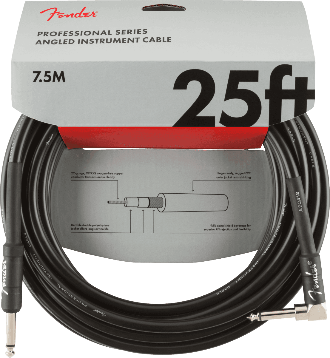 Cable Fender Plug En L Pro 25" Ang 0990820060