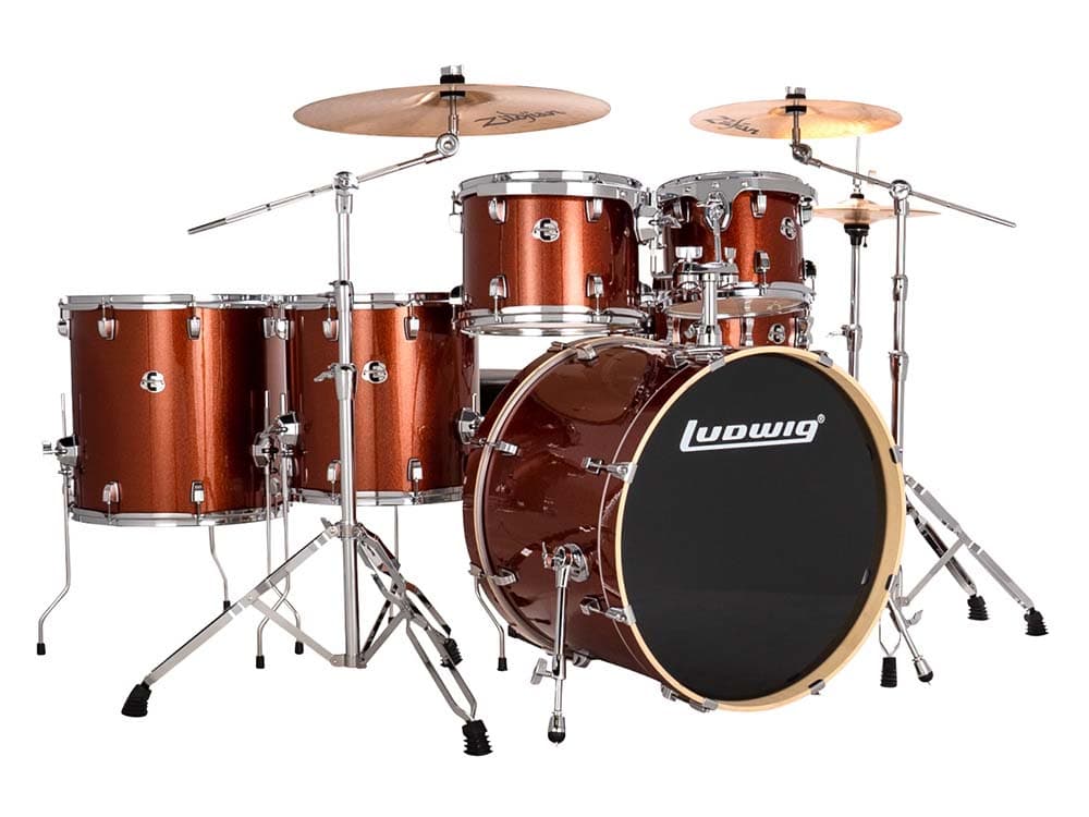 BATERIA LUDWIG EVOLUTION ROJO 6 PIEZAS LE622024DIR COPPER