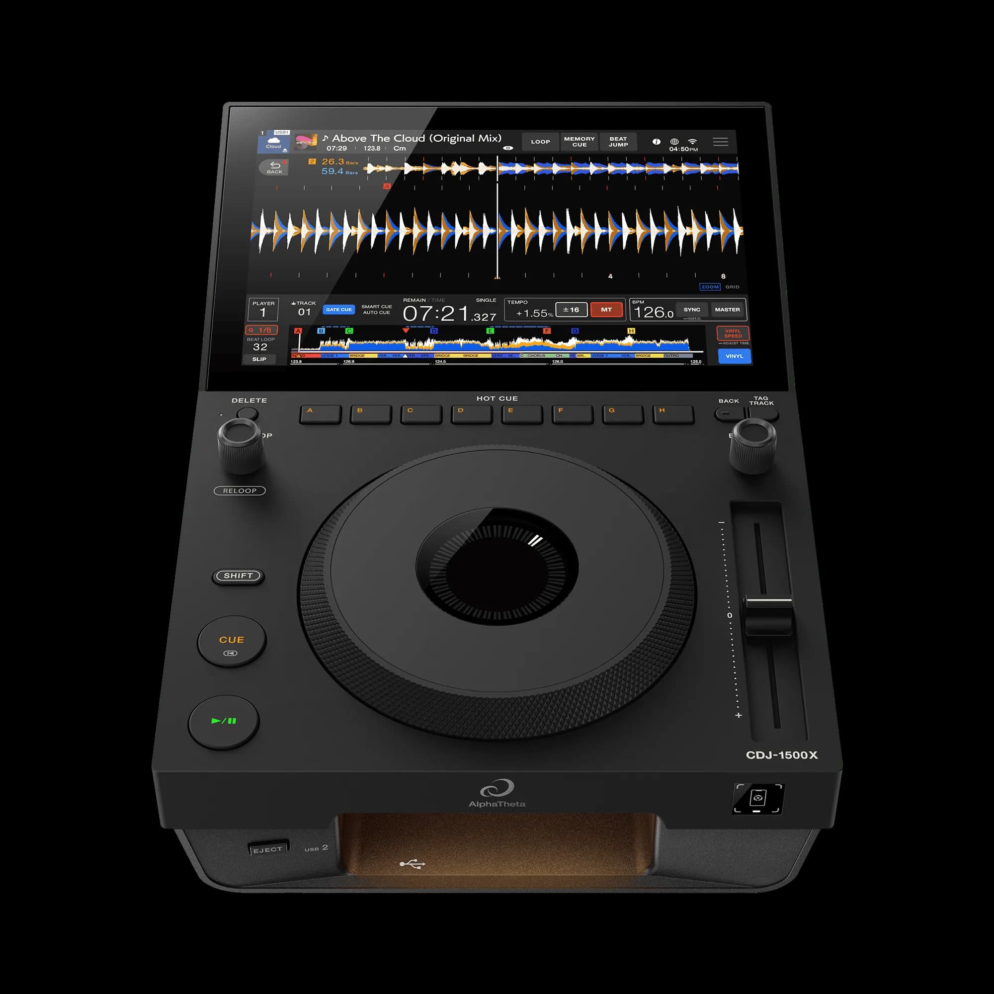 Reproductor DJ AlphaTheta CDJ-1500X 10.1” Wi-Fi Streaming 1