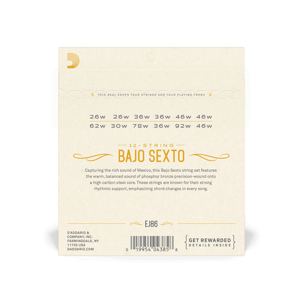 Encordado D Addario Bajo Sexto Ej86 2