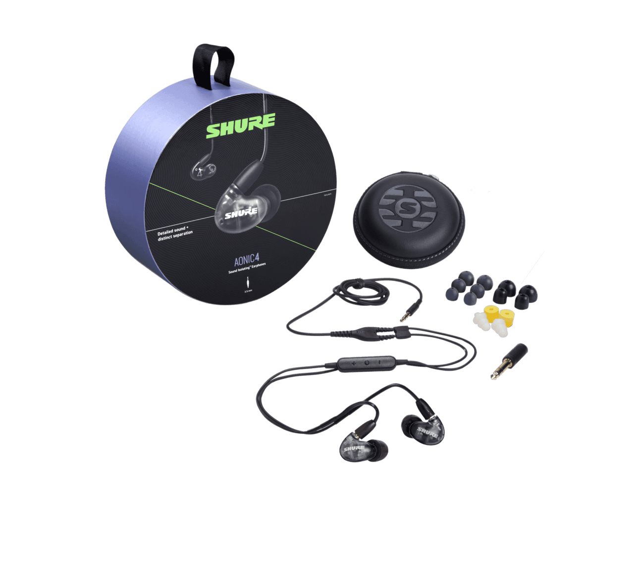 AUDÍFONO AONIC 4 SHURE NEGRO SE42HYBK+UNI 2