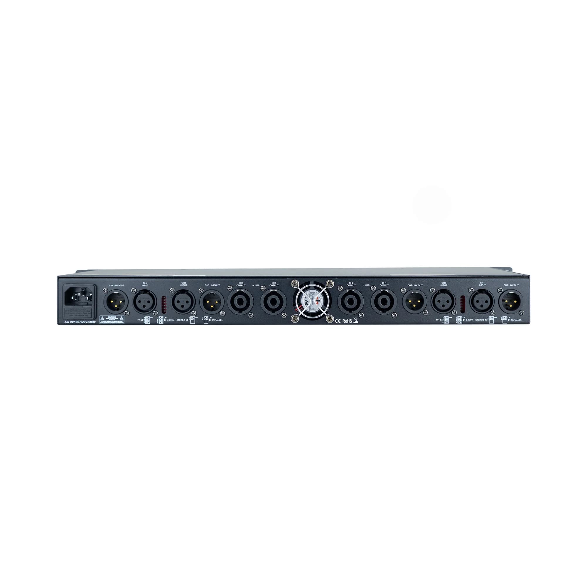Amplificador de Potencia PRO DJ LD1400 Clase D 4 Canales 350W 3
