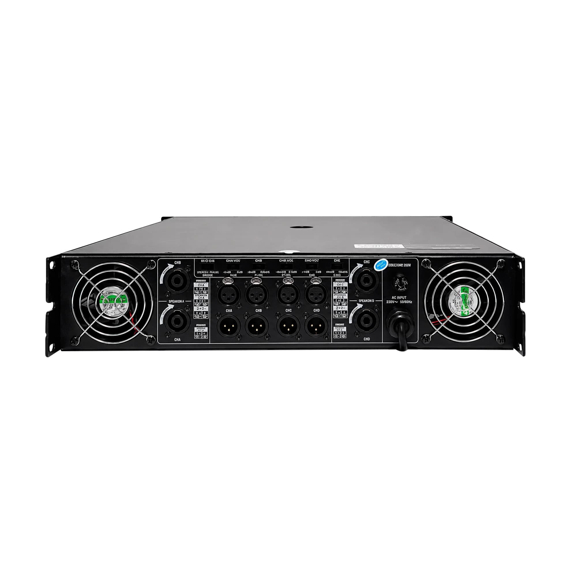 Amplificador Potencia PRO DJ V10.4 Clase H 4 Canales 1500W x4 4 Ohm 3