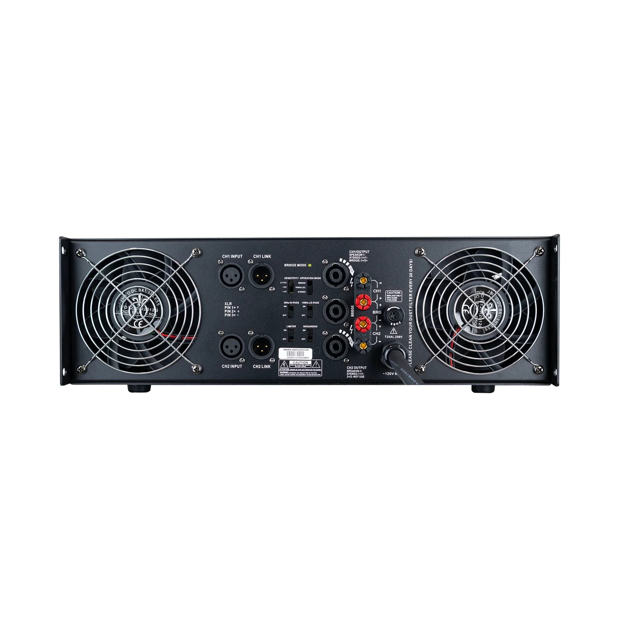 Amplificador Potencia PRO DJ V15 Clase H 2 Canales 2800W x2 2 Ohm 3