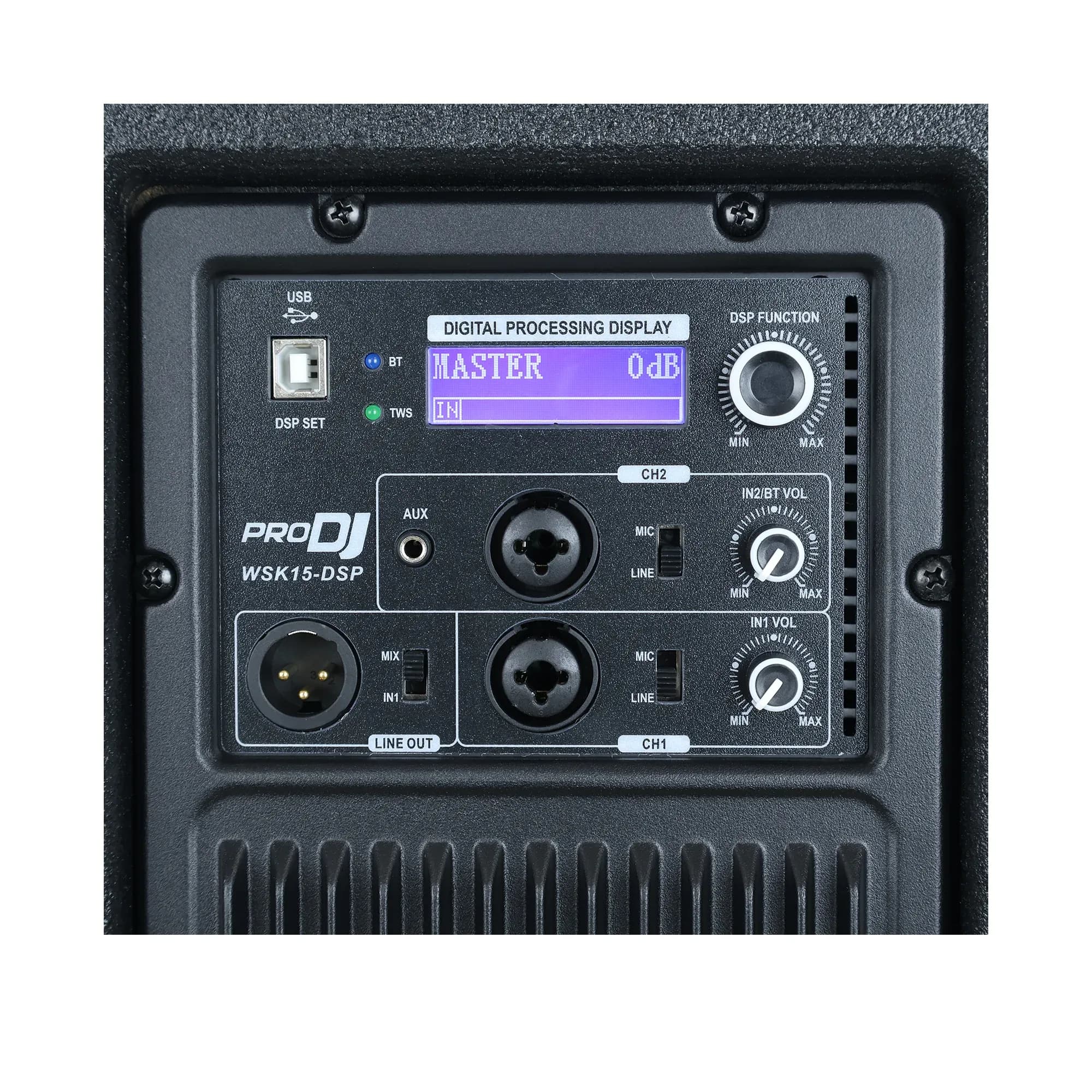 Altavoz Activo PRO DJ WSK15-DSP 15″ 1200W RMS Clase D DSP Bluetooth 2