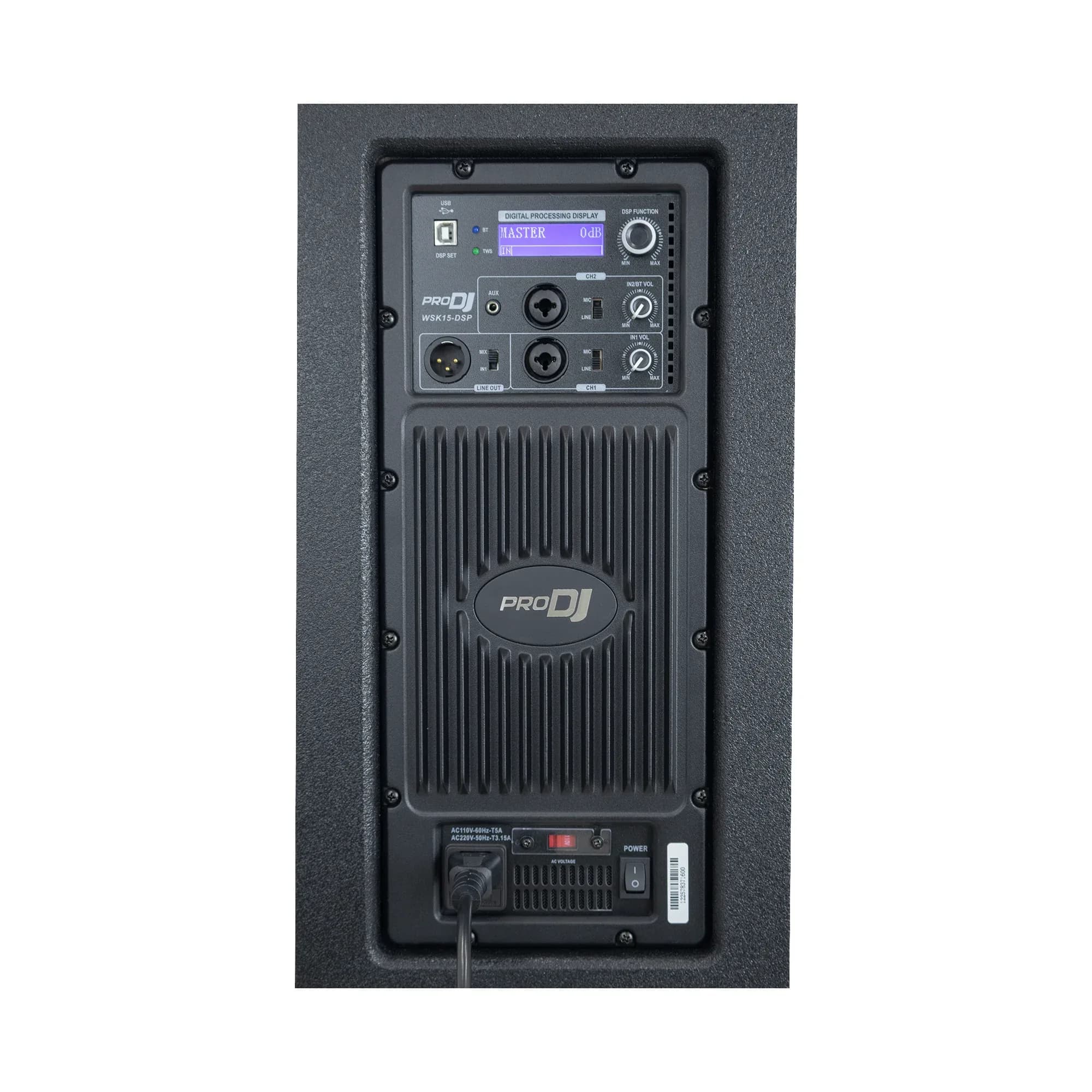 Altavoz Activo PRO DJ WSK15-DSP 15″ 1200W RMS Clase D DSP Bluetooth 8