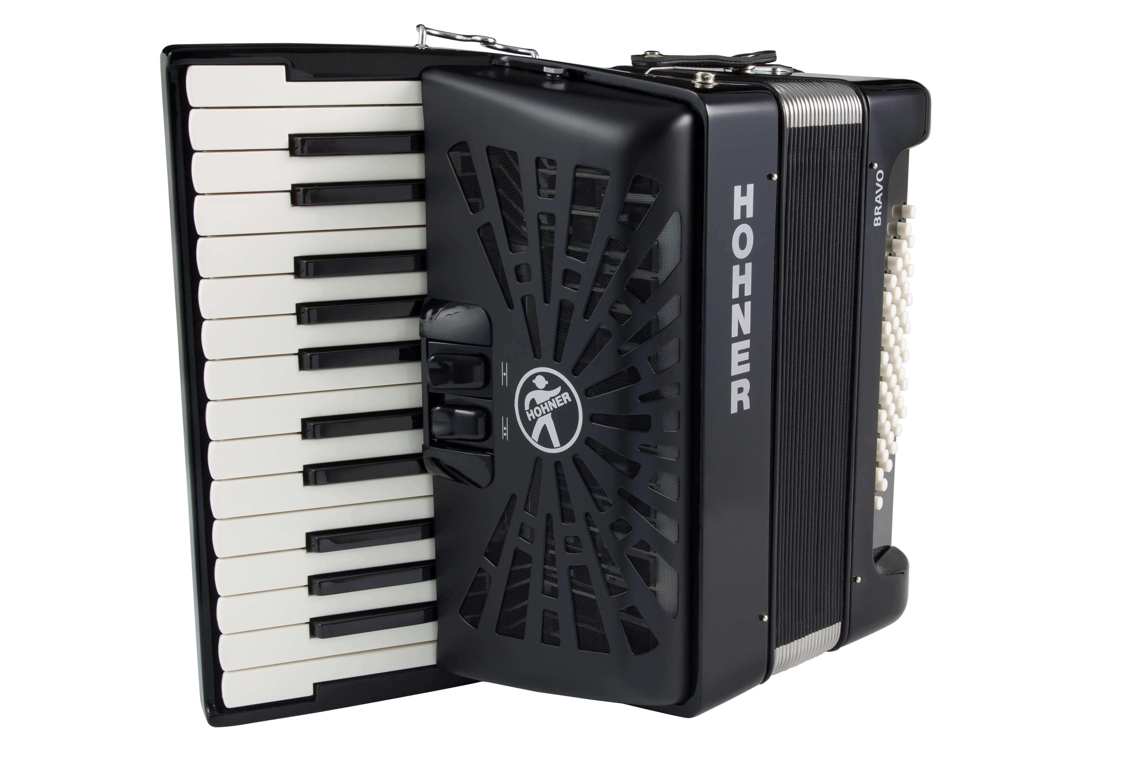 Acordeon Hohner Bravo II 48 Bajos Negro A16522