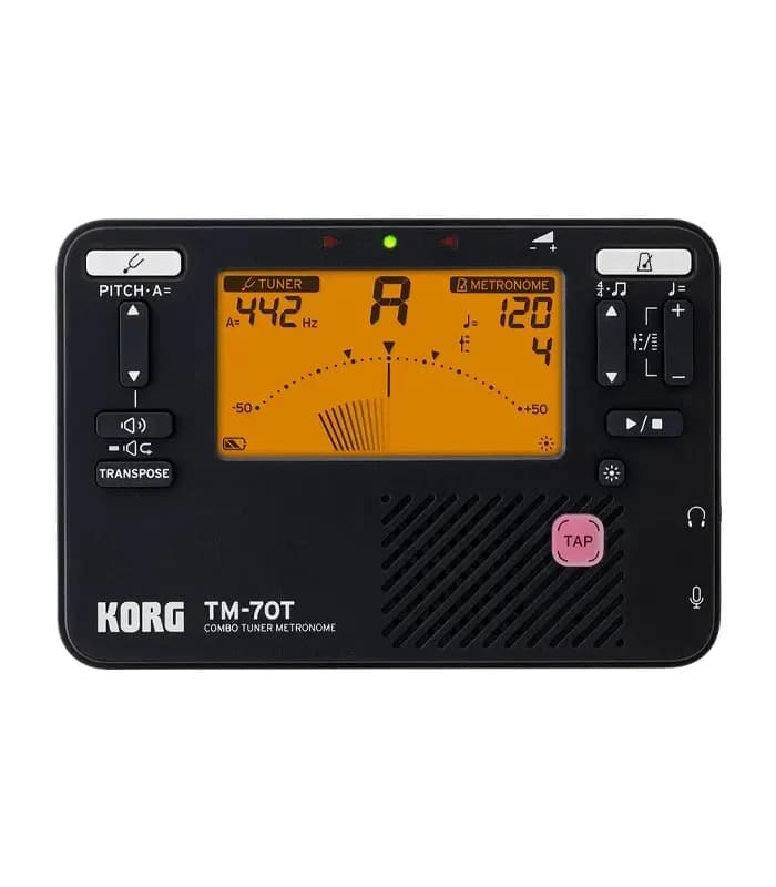AFINADOR CROMÁTICO Y METRÓNOMO KORG TM 70T BK 2