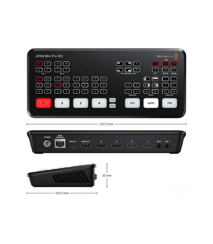 MEZCLADOR DE VIDEO ATEM MINI PRO ISO SWATEMMINIBPRISO 3