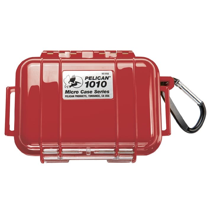 MICRO ESTUCHE PELICAN 1010 ROJO/TRANSP