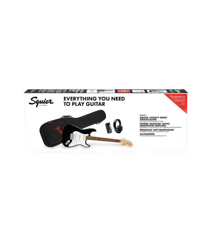 COMBO GUITARRA ELÉCTRICA FENDER SQUIER PK AF STRAT BLK MICRO US EU JP 9