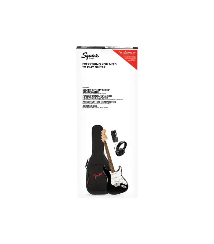 COMBO GUITARRA ELÉCTRICA FENDER SQUIER PK AF STRAT BLK MICRO US EU JP 10