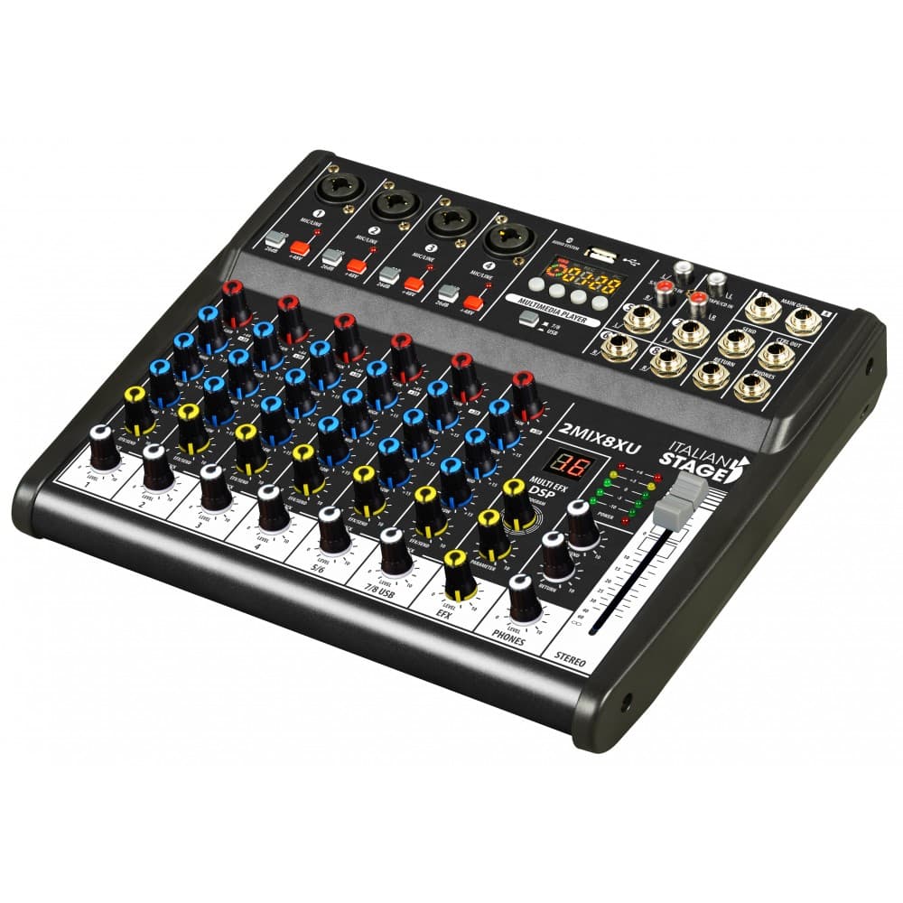 MEZCLADORA ANALOGA DE 8 CANALES IS 2MIX8XU