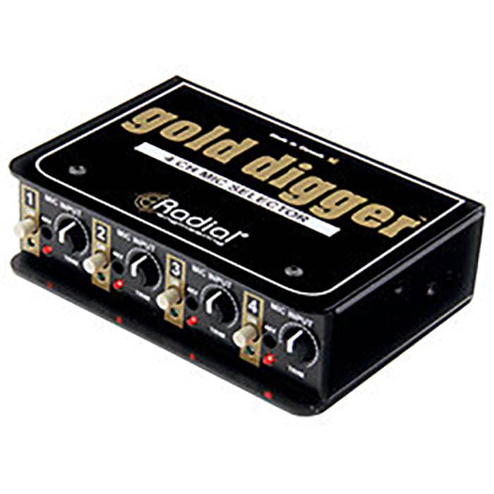 SELECTOR MICRÓFONO 4 CH RADIAL GOLD DIGGER