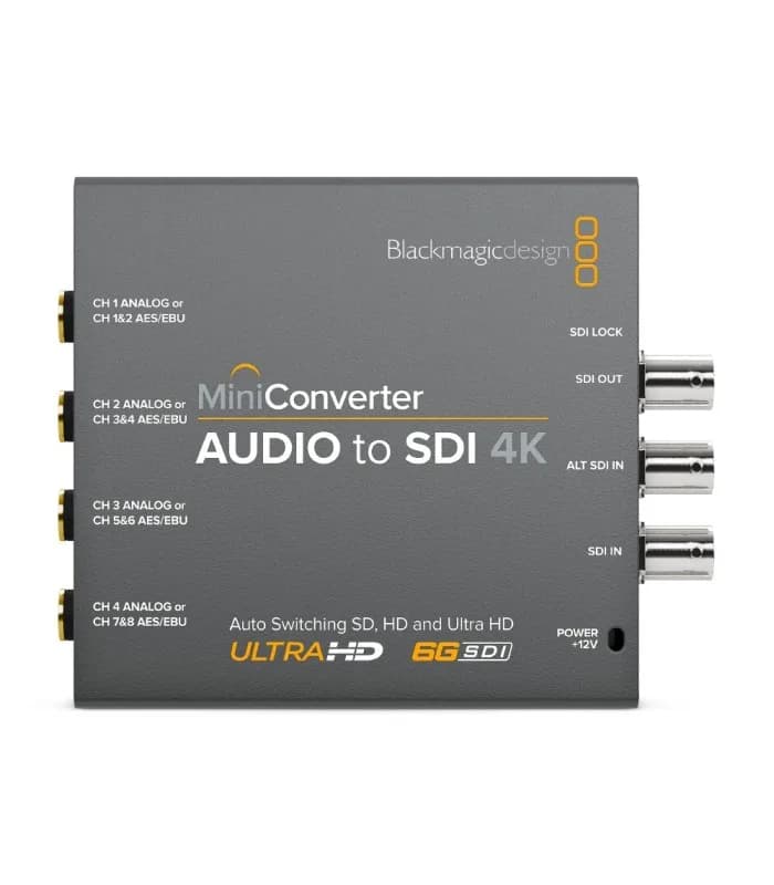 CONVERTIDOR BLACKMAGIC MINI CONVERTER - AUDIO TO SDI 4K 2