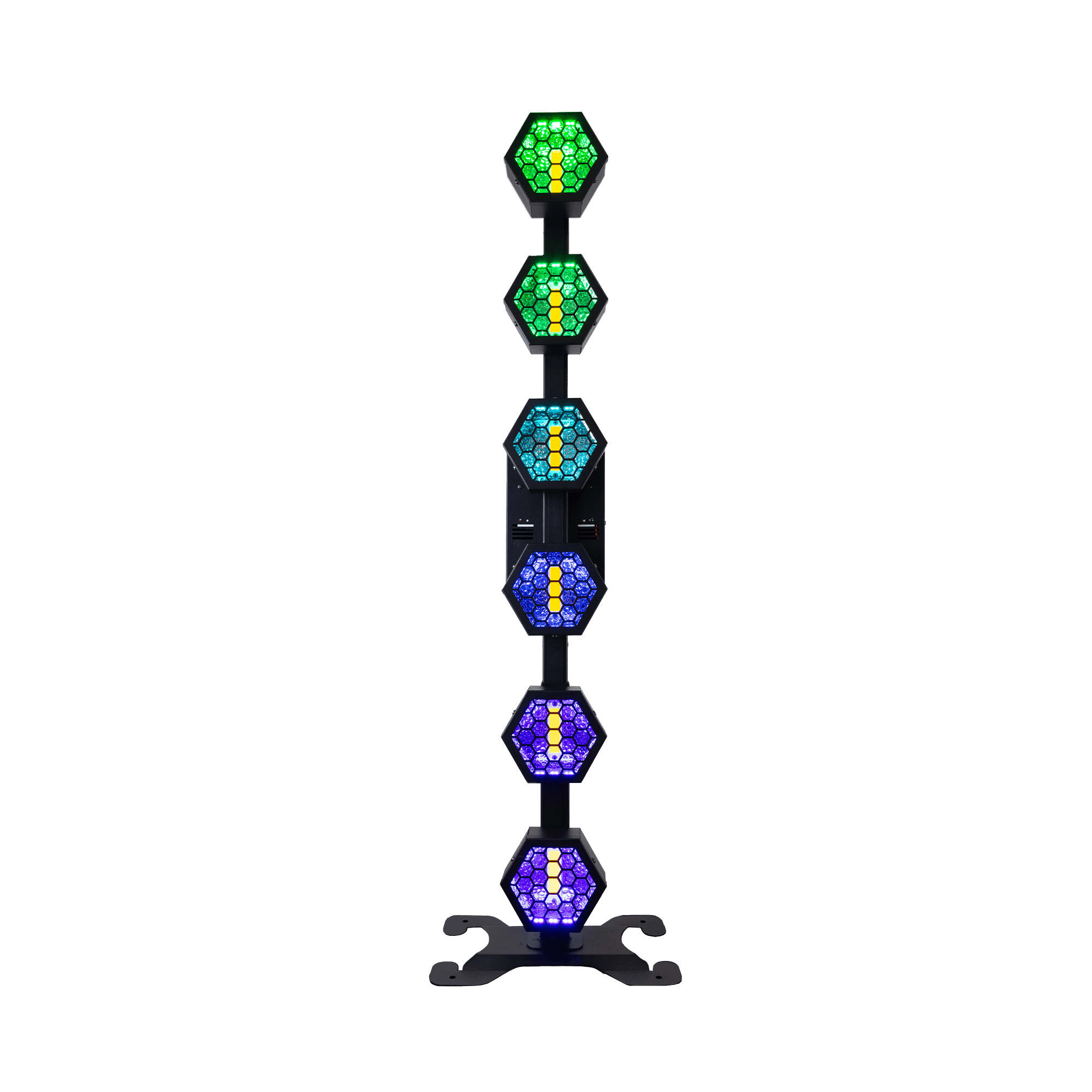 TORRE DE LUZ RETRO TOWER 6+ PRO DJ LIGHTING RGB 200W EFECTO HEXAGONAL DMX